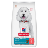 Hill’s Science Plan Canine Adult Hypoallergenic Medium Sausas maistas suaugusiems vidutinių veislių šunims, esant jautrumui pašarui (su lašiša) 14 kg