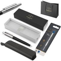 „Parker Jotter Originals Black“ tušinukas su rašiklių dėklu + įdėklas maišelyje / Dovanėlė mokytojui su graviravimu