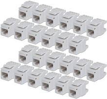 StarTech Cat6 Keystone Jack 24-pack (C6KEY110180WH24PK) | C6KEY110180WH24PK | 0065030916561