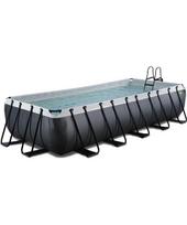 EXIT Black Leather baseinas 540x250x100cm su smėlio filtro siurbliu – juodas