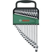 Bosch Powertools combination/open-end wrench set, 15 pieces (with organizer)