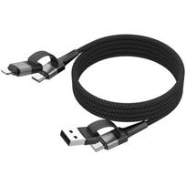 Ansmann Magnetic 4in1 charging cable (black, USB-A / USB-C / Lightning)