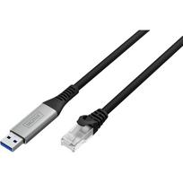 Digitus USB-A 3.2 Gen1 > RJ-45 Ethernet cable, 1Gbit/s (black, 5 meters, 10/100/1,000Mbit/s)