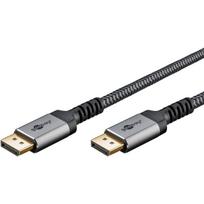 Goobay Plus DisplayPort 2.0/2.1 cable, 8K @ 144Hz, 54Gbit/s (gray, 3 meters)