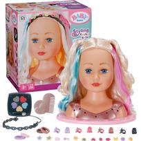 ZAPF Creation BABY born styling head rainbow, make-up and hairdressing head