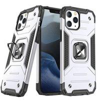 Nugarėlės dėklai Wozinsky Apple iPhone 13 Ring Armor Case Kickstand Tough Rugged Cover Silver