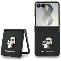 Nugarėlės dėklai Karl Lagerfeld  KARL LAGERFELD case for SAMSUNG GALAXY Z FLIP 8 (Karl&Choupette Saffiano Pins) black