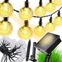 Sodo, fasado ir terasos apšvietimas // Led sodo ir parko apšvietimas // Girlanda solarna ogrodowa łańcuch 10 metrów świetlna lampki solarne 100 led