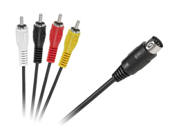 TV, SAT, HDMI, DVI kabeliai ir priedai // HDMI, DVI, AUDIO jungiamieji laidai ir priedai // Kabel DIN-4 x RCA 1,8m