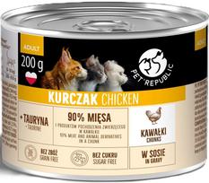 PETREPUBLIC Adult Stücke mit Huhn in Sauce box – Nassfutter für Katze – 200g