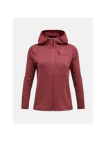 Bluza damska PEAK PERFORMANCE W Trail Polartec Power Grid Zip Hood kolor czerwony - M