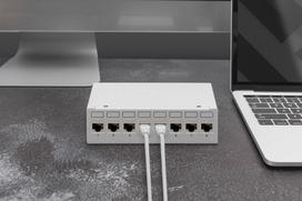 Digitus CAT 6A Keystone module, shielded, tool-free mounting connection - 8 pcs.
