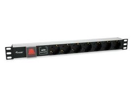 Equip 7-Outlet German Power Distribution Unit with Surge Protection and Switch