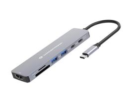 Conceptronic DONN28G 7-in-1 USB 3.2 Gen 1 Docking Station, 4K60Hz HDMI, USB-A 5Gbps x 2, USB-C 5Gbps, SD, TF/MicroSD, 100W USB PD