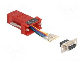 Adapter | D-Sub 9pin socket,RJ12 socket | red