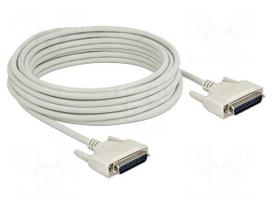 Cable | D-Sub 25pin plug,both sides | Len: 10m | beige | Øcable: 7mm