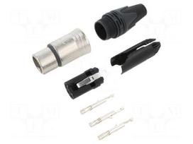 Connector: XLR | plug | female | XX-HA | 1A | PIN: 3 | straight | for cable