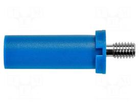 Laboratory connector: 4mm banana | plug | 32A | blue | insulated | 31mm