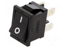 ROCKER | DPST | Pos: 2 | ON-OFF | 10A/250VAC | black | IP40 | A8L | on panel