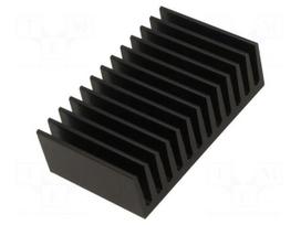Heatsink: extruded | grilled | black | L: 50mm | W: 83mm | H: 25mm | 3.2K/W