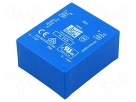 Transformer: encapsulated | 24VA | 115VACx2 | 6V | 6V | 2A | 2A | IP00 | FL