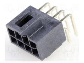 Connector: wire-board | socket | male | PIN: 8 | Nano-Fit | angled | 2.5mm