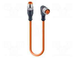 Cable: for sensors/automation | M12 | PIN: 4 | 0.3m | plug | 30VDC | 4A