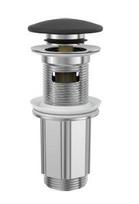 Click-clack drain in Aspen, with overflow, black,T