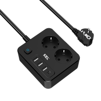 Prekės namams // Ilgintuvai // Listwa, 2 gniazda 2p+z oraz gniazdami usb a, usb c, 2m, schuko; kel