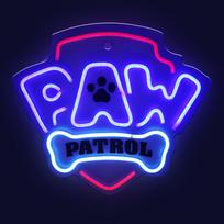 LED juostos // NEON FLEX LED strips // Wiszący neon led na plexi psi patrol – logo ow-130146
