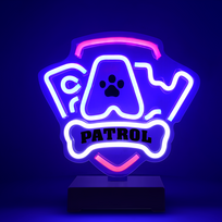LED juostos // NEON FLEX LED strips // Neon led na podstawce psi patrol – logo ow-120146