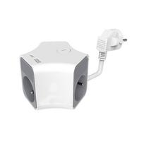 Prekės namams // Ilgintuvai // Przedłużacz 3-gniazdowy z włącznikiem i gniazdami usb-a i usb-c