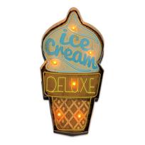 LED juostos // NEON FLEX LED strips // Znak metalowy retro led ice cream forever light