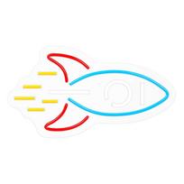 LED juostos // NEON FLEX LED strips // Neon plexi led rakieta multikolor nne18 neolia