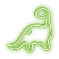 LED juostos // NEON FLEX LED strips // Neon led dinozaur zielony nne01 neolia