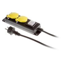 Elektros prekės // Maitinimo prailgintuvų, skirstytuvų ir UK bei USA adapterių rinkinys // Przedłużacz warsztatowy 2x230v ip44 h05rr-f 3g1,5 3m