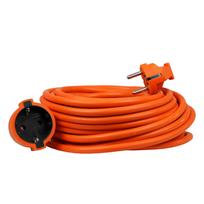 Elektros prekės // Maitinimo prailgintuvų, skirstytuvų ir UK bei USA adapterių rinkinys // Przedłużacz jednogniazdowy SCHUKO; IP20; 16A; H05VV-F ; 31,5; 15m; POMARAŃCZOWY; HAND HOME