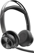 Poly Voyager Focus 2 MS Teams Wireless Headset, Bluetooth, USB-C/A Adapter, Charging stand, Black