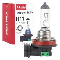 Automobilių lemputės, Motociklų ir traktorių technikos šviestuvai // Automobilių lemputės, Motociklų ir traktorių technikos šviestuvai // Żarówka halogenowa h11 24v 70w pgj19-2 amio-05022