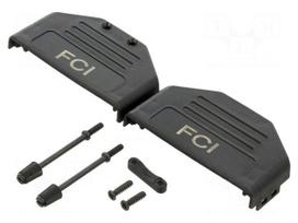 Enclosure for connectors: D-Sub | for cable | straight | unshielded
