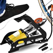 Sporto ir aktyvaus poilsio // Dviračių priedai // Pompka nożna dwutłokowa samochodowa rowerowa mocna czarna