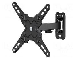 Holder: wall mounting | TV | black | adjustable | 20kg | FULLMOTION
