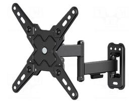 Holder: wall mounting | TV | black | adjustable | 20kg | FULLMOTION