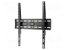 Holder: wall mounting | TV | black | adjustable | 45kg | 400x400mm