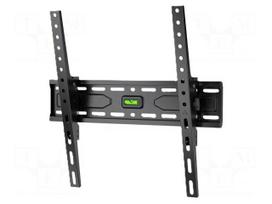 Holder: wall mounting | TV | black | adjustable | 45kg | 400x400mm | TILT