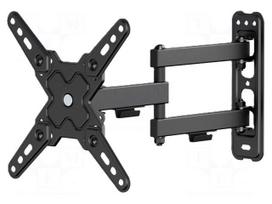 Holder: wall mounting | TV | black | adjustable | 20kg | FULLMOTION
