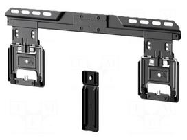 Holder: wall mounting | TV | black | 75kg | 200x200mm,400x400mm | FIXED