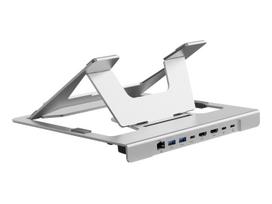 Conceptronic DONN35S Laptop Stand with 7-in-1 USB-C Docking Station, HDMI 4K60Hz x 2, GbE, USB-C 5Gbps, USB-A 5Gbps x 2, 100W USB PD