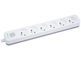 Prekės namams // Ilgintuvai // Przedłużacz TRACER Grid 6S 1,5m (6 gniazd,wyłącznik, white&grey)