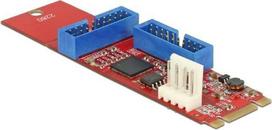 DeLOCK M.2 Key B + M male> 2 x USB 3.0 pin header, converter (converter)